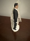 Vintage Wedding Cake Topper By Werner M Lewin 1950 Chalkware Bride Groom