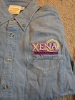 Xena Warrior Princess Official Branded Blue Jean Button Down Womans Shirt  Large