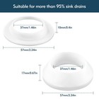 Tzwhwcx Drainage Seal  2 Sets Universal Basin Drain 2 24 Inches  White-2