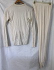 Vintage Lands  End 100  Silk Base Layer Shirt And Pants Size Small