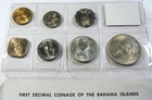 Bahamas 1966  1 Conch Shell 50c Blue Marlin 7  Coins Type Set