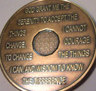 Alcoholics Anonymous Aa 5 Year Bronze Medallion Token Coin Chip Sobriety Sober