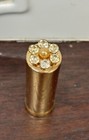 Vintage Pearl   Rhinestone Daisy Flower Gold Tone Lipstick Case Beautiful