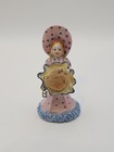 Vintage Pin Cushion Girl In Pink Poka Dots  Bonnet And Gown  Sunflower Japan 5 