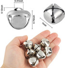 Bigotters 50 Pcs Jingle Bells For Crafting  1 Inch Craft Bulk Silver