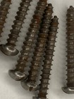 Eight    10 X 1-1 2  Reclaimed Steel Round Head Slot Wood Screws For Restoration