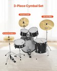 3-piece Cymbal Pack For Drum Set 14  16  20  Crash Ride Hi-hat Cymbals