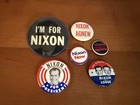 Vintage Political Campaign Pinback Button Richard Nixon Lot Of 6 Nice Condition 
