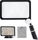 Full Page Magnifier With Light large Magnifying Glass For Reading 5x Magnifie   