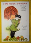 Vtg Hallmark Jenny Paper Doll  Halloween Outfits Daughter Greeting Card  Unused 
