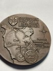 10th Ww2 D-day  Large Bronze Commemorative Medal June 1944-june 1954 Utah Beach