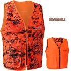 Orange Reversible Hunting Vest  Digital Camo orange Zip-up Safety Vest - Ayin