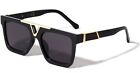 Men s Sunglasses Designer Square Retro Gold Frame Shades Gangster Style Fashion