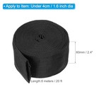  2 4  20ft Protective Hose Sleeve With Snap Fastener  2 4 Inch X 20ft Black