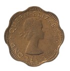Ceylon 2 Cents  1955-1957  Km  124  Xf-extremely Fine