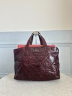 Chanel Portobello In-the-mix Quilted Burgundy Leather Cc Chain Tote Bag
