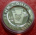 1968 Reading Coin Club-pretzel Capital Of World Round 1 Troy Oz  999 Silver-361