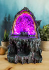 Ebros Crystal Cave Geode With Color Changing Led Light Display Statue 10 5  H