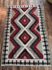 Authentic Navajo Native American Rug 42x65 Antique Lazy Lines Carded Wool