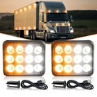 2pcs Rechargeable Flashing Lights  Magnetic Strobe Hazard Lights Amber white
