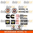 Morbark Model 13 Chipper Decal Set  Morbark 14  15  16  17 Sets Also Available 