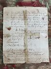 1765 Colonial Dedham Massachusetts Deed  Ezekiel Goldthwait Signed 