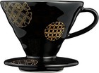 Hario V60 02 Ceramic Coffee Dripper Shippo Japanese Pattern Black Made In Japan
