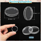 20pcs 27mm Silver Dollar Coin Holders Round Plastic Coin Capsule Acrylic