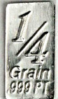 1 4 Grain  999 Fine Platinum Bullion Bar  victorian Blue  - In Coa Card