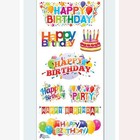 Violette Stickers - Happy Birthday - 1 Colorful Rainbow Sticker Sheet - Crafts