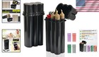 Durable Black Cigarette Case With Lighter Holder - Moisture And Scratch Proof