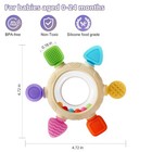 Baby Teething Rings Toys For 0-6 6-12 Months Rattle Teether Multicolor 