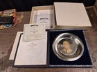 1976 Fm  Sterling Silver   24k Gold Calvin Coolidge Plate  167g Nos Coa 5041