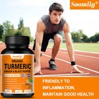Turmeric Curcumin With Ginger   Black Pepper 1500mg Triple Strength 120 Capsules