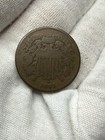 1864 Two Cent Piece Us Copper Coin Vg L77