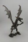 Rawcliffe Pewter Dragon 2004  1141107 W  Crystal Ball Gold Horns 6  Tall Signed