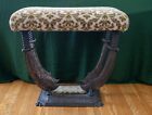 Art Deco Cast Iron Bench Verona Sabre Mid Century Scimitar Stool