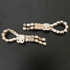 A Pair Of Vintage Shoe Clips Clear Rhinestones Set In A Silver-tone Metal  