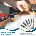 6pcs Stainless Steel Wire Brush Set 1 4  Hex Shank Power Drill Cleaning Brushes