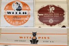 Vtg Lot  Witch   Amazon Steel Sewing Pins 200 240 Count Size S c  Usa Old Brands