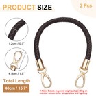 2 Pcs Leather Purse Strap  Braided Purse Replacement  Dark Coffee