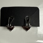 925 Sterling Silver Pink silver Plastic Leaf Stud Earrings 