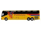 Prevost H3-45 Coach Bus  tornado Bus Company  Yellow With Graphics Limited Editi
