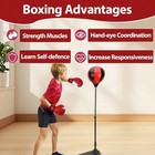 Kids Adjustable Punching Bag Set W  Gloves  Speed Bag Training Toy Gift Ages 3 