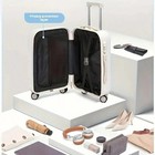 2pcs Minimalist Color Luggage Set Hard Shell Suitcase With Makeup Bag Wheels