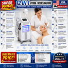 Professional 12in1 Hydra Facial Machine Skin Rejuvenation Spa Beauty System Pro