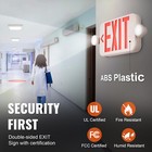 6 Pack Led Exit Sign Emergency Light Compact Combo Signs Battery Backup