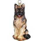 German Shepherd Dog Polish Blown Glass Christmas Ornament Holiday Decoration