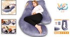 U Shaped Pregnancy Pillow Full Body 58 Inch Maternity Support Grey