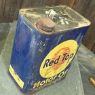 Red Top Motor Oil Vintage 2 Gallon Tin Can United Refining Company Warren  Pa
